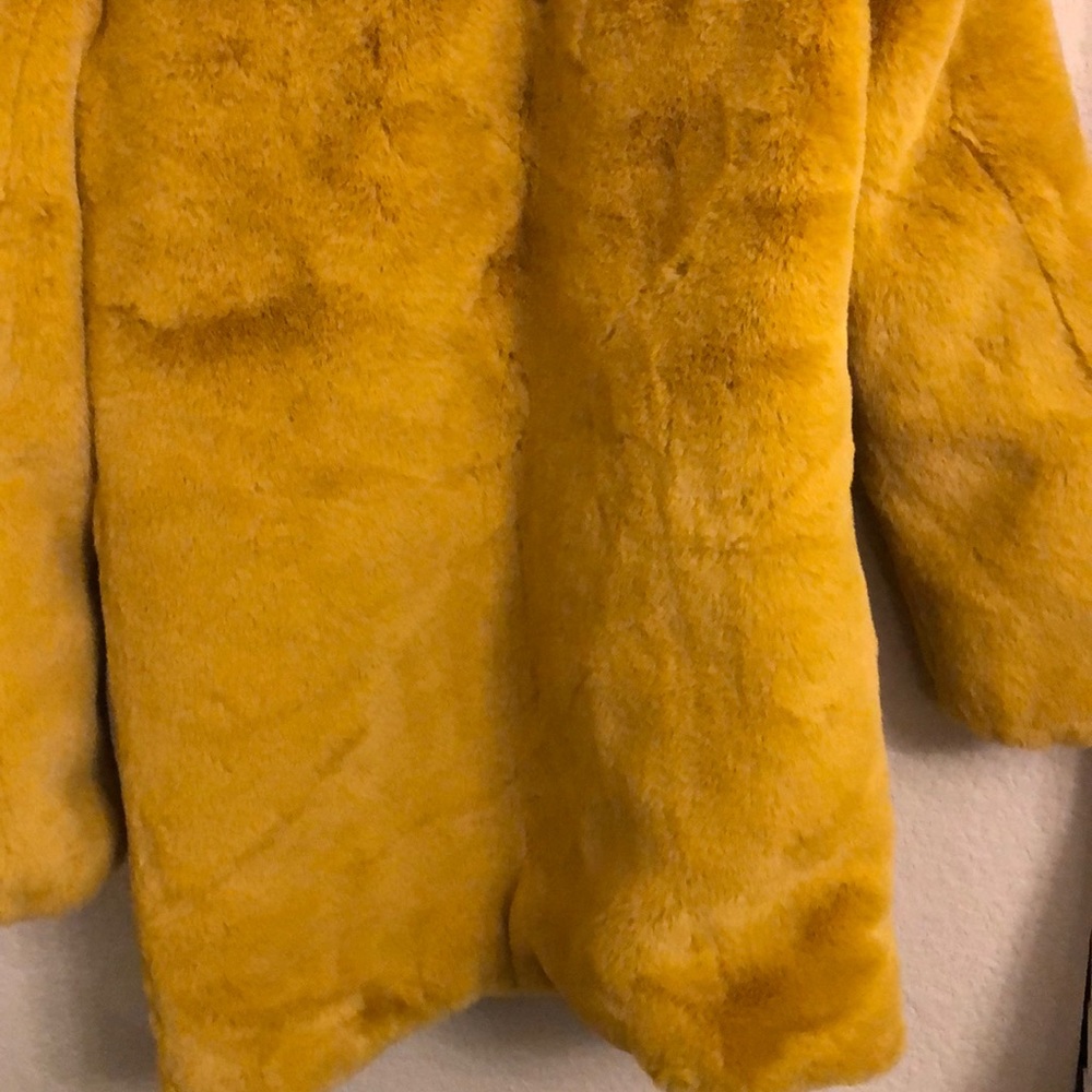 New Apparis Eloise Faux-Fur Coat, Yellow - Picture 9 of 9